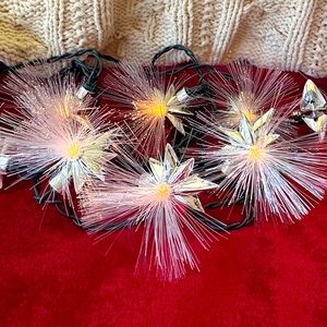 Vintage Fiber-optic lights. Star shaped, twinkle or steady.Twinkle bulb included